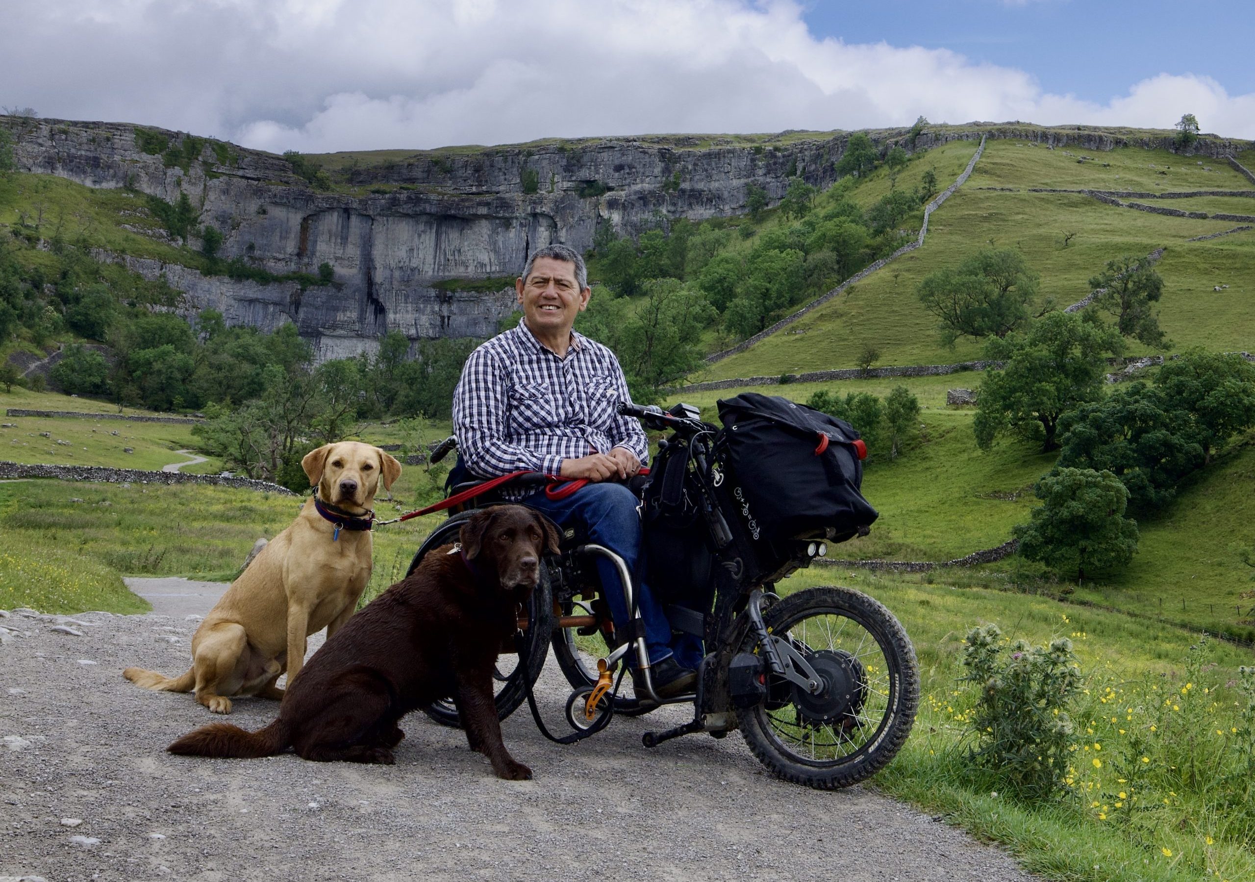 Peter Lau with his dogs enjoying nature