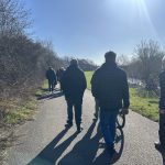 group walking in nature
